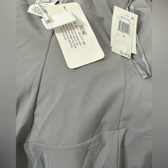 Rene Ruiz Collection Astmmetric Metallic One Shoulder Brocade Gown L17115 Size 6 - Picture 7 of 14